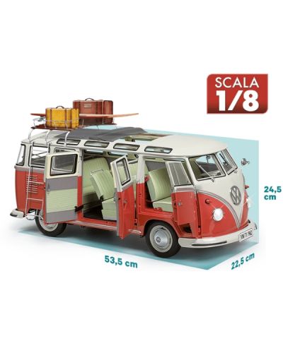 Il modellino del Volkswagen T1 Bulli in scala 1:8.