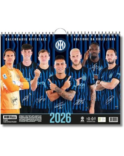 Calendario Inter 2026 - Orizzontale