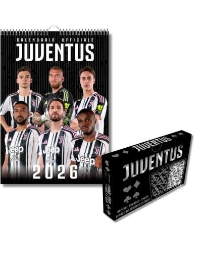 Calendario verticale Juventus 2026 + Mazzo di carte