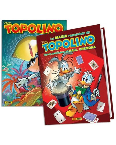 L'albo di Topolino numero 3565 con il Topolibro 'La Magia Raccontata da Topolino'.