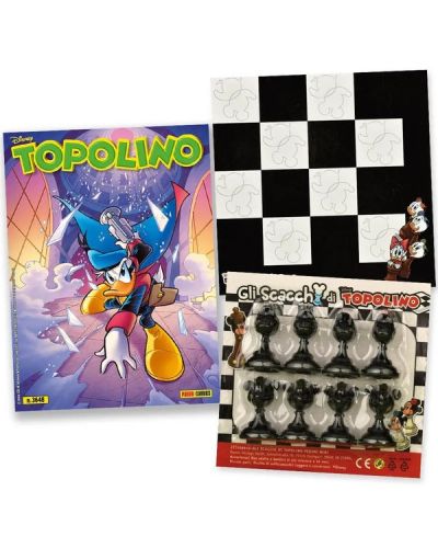 Topolino N° 3648 + 8 pedoni neri + Scacchiera