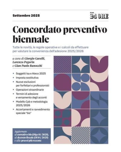 Concordato preventivo biennale (Settembre 2025)