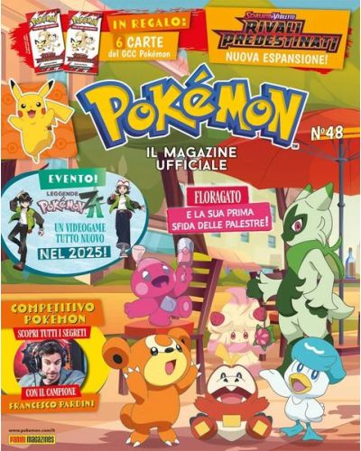 N. 48 / 2025 + 2 bustine con 3 card Pokémon