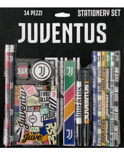 Juventus School Stationery Set 2025 (14 Pezzi)