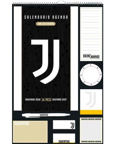 Calendario Agenda Juventus 2027 (14 mesi) + Penna + Block notes + Stickers + Foglietti adesivi