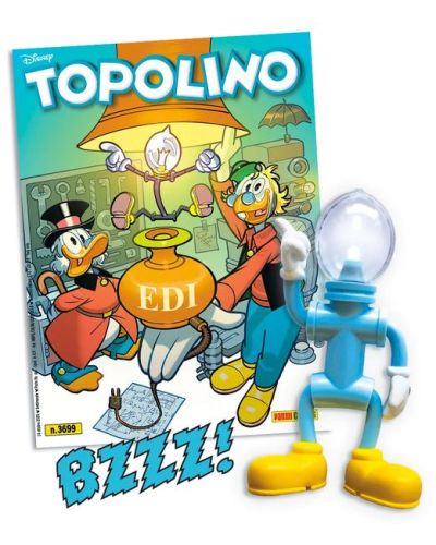 Topolino N° 3699 + Statuina 3D con luce LED integrata (Edi Amico Geniale)