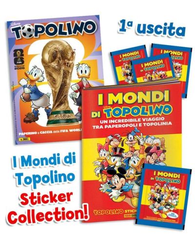 Topolino N° 3681 + Album + 4 Bustine di figurine (24 figurine)