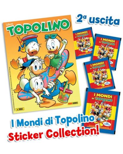 Topolino N° 3682 + 4 Bustine figurine (24 figurine)