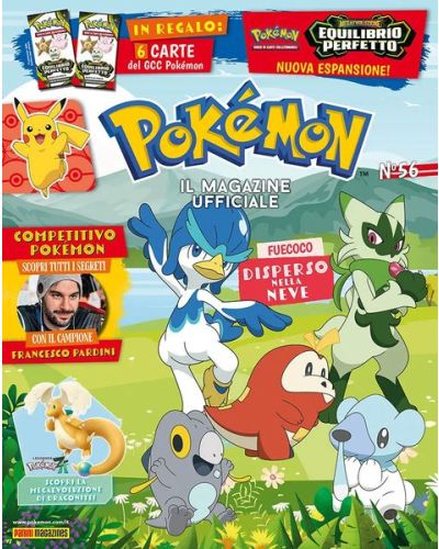 N. 56 / 2026 + 2 bustine con 6 card Pokémon