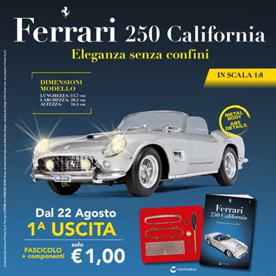 Costruisci la Ferrari 250 California in scala 1:8