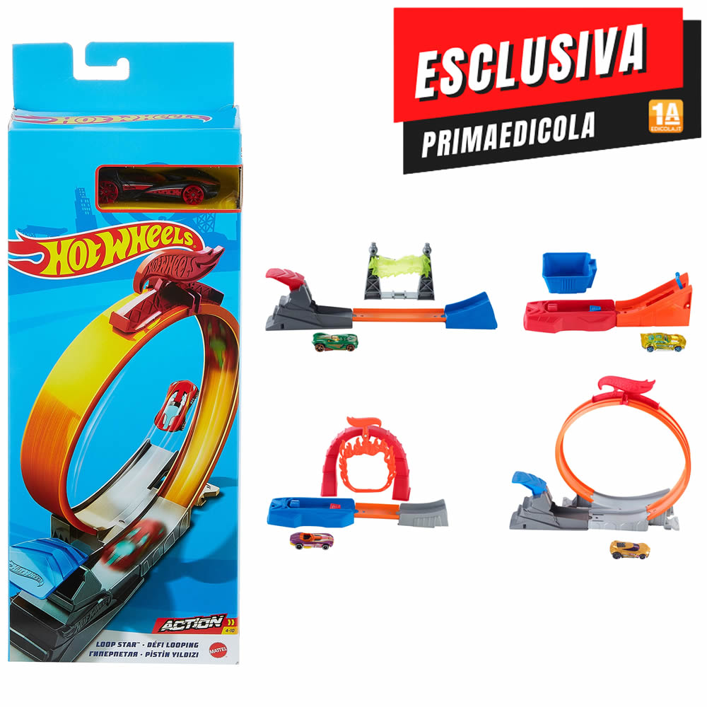 MATTEL GAMES - Hot Wheels Piste da Rally + veicolo - Esclusiva PrimaEdicola