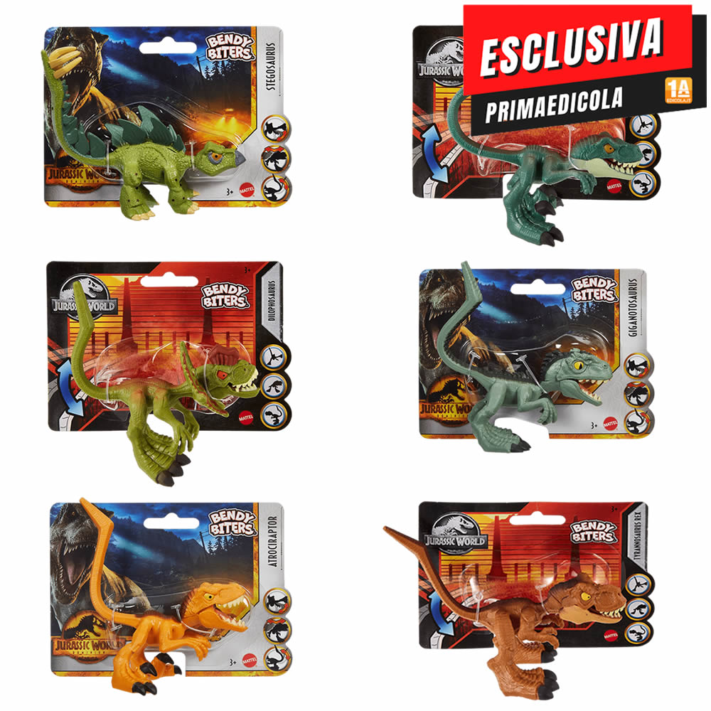 MATTEL GAMES - Jurassic World Dinosauro Bendy Biters 4