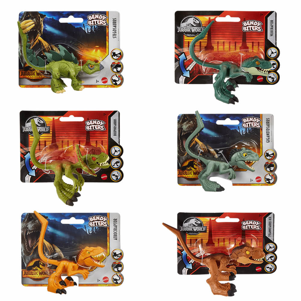 MATTEL GAMES - Jurassic World Dinosauro Bendy Biters 4
